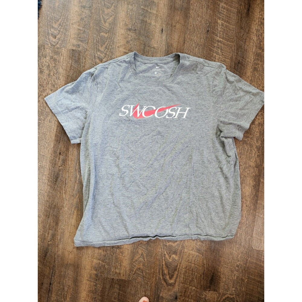 Womens XL Nike Swoosh Gray T Shirt